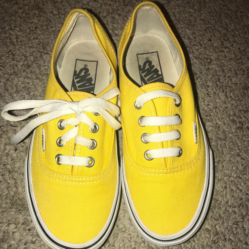 Yellow Vans Authentic Skate Shoe